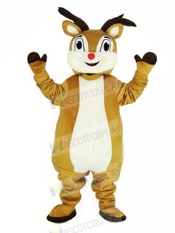 Red Nose Rudolph Reindeer Mascot Costume Animal