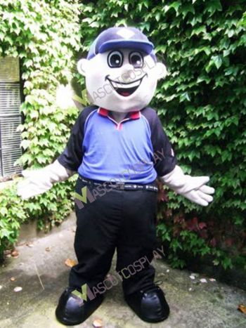 Danny Domino Boy with Cap Mascot Costume 