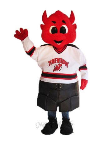 Red Devil Ice Hockey Mascot Costume