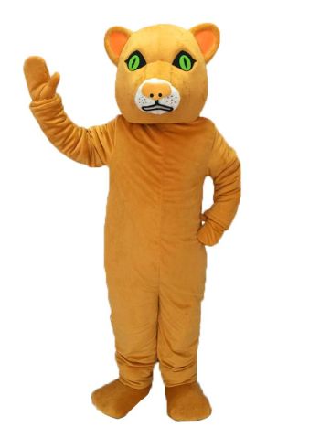 Cougar Mascot Costume with Green Eyes