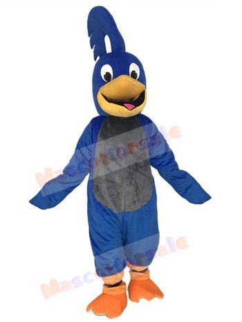Adult Blue Roadrunner with Gray Belly Mascot Costume