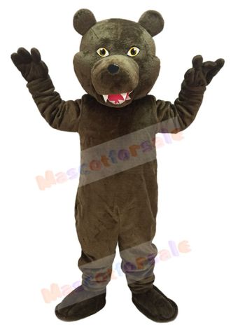 Brown Grizzly Bear Plush Mascot Costume