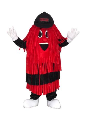 Black & Red Car Wash Finish Line Mascot Costume Car wash brush Mascot