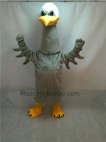 Grey Crane Mascot Costume