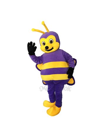Lovely Purple Bee Mascot Adult Costume 