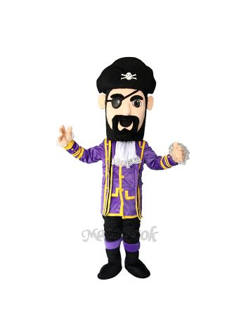 New Purple Coat Captain Jack Pirate Mascot Costume