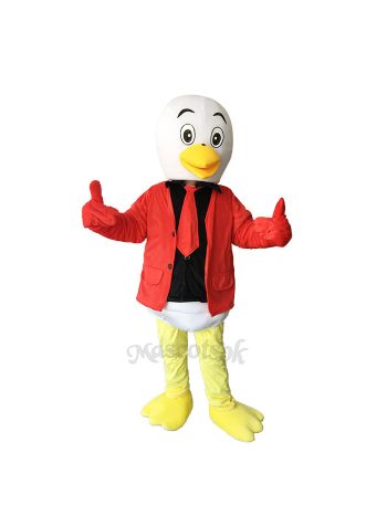 Little Lovely Red Crane Plush Adult Mascot Costume