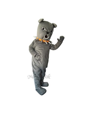 Cute Funny Bulldog with Collar Mascot Costume