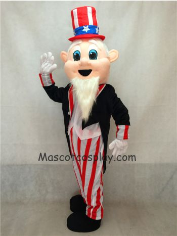 Uncle Sam Patriotic Mascot Costume with Black Tuxedo