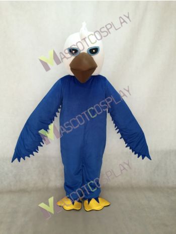 White Head Blue Body and Eyes Eagle Mascot Costume