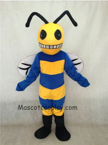 Custom Color Royal Blue and Yellow Bee Mascot Costume