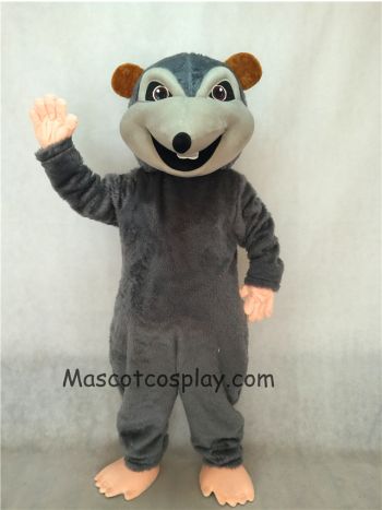 Dark Gray Rink Rat Mascot Costume 