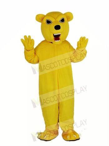Yellow Funny Bear Mascot Costume