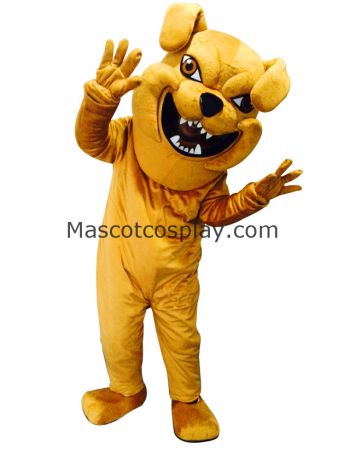 Cute Yellow Bully Dog Costume Mascot