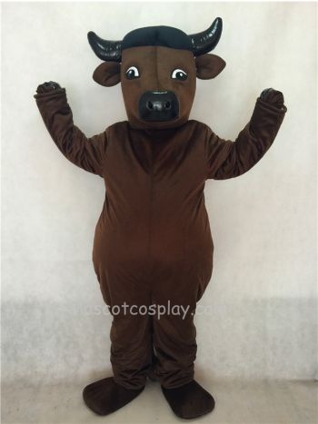 Dark Brown Bull Mascot Costume