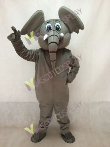 Cute Little Dark Grey Elephant Mascot Costume