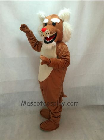 Realistic Muscle Wildcat Mascot Costume