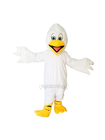 New Pelican Pete With Yellow Feet Costume Mascot
