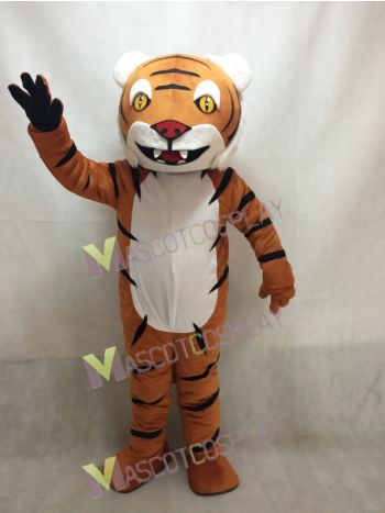 Tiger Mascot Costume with Black Stripes 