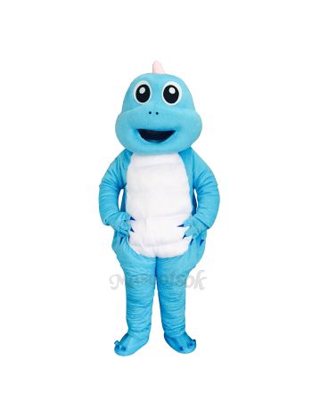 Lovely Blue Dragon White Belly Mascot Costume Cute Dinosaur Mascot 