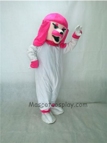 Cute Pink Poodle Dog Mascot Costume
