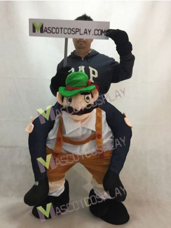 Piggy Back Bavarian Oktoberfest Beer Guy Carry Me Ride On Stag Mascot Costume
