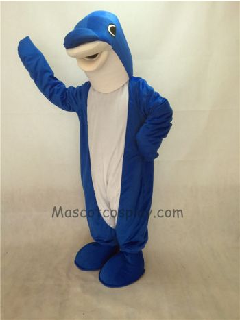 Cute Blue Dolphin Mascot Costume