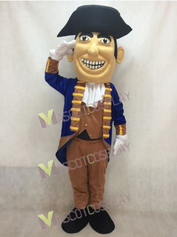 New Colonial with Hat Mascot Costume 