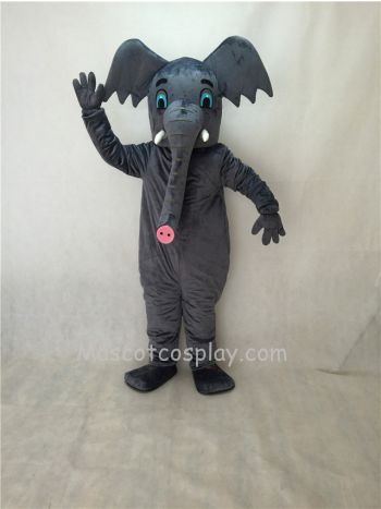 Cute New Gray African Elephant Mascot Costume 