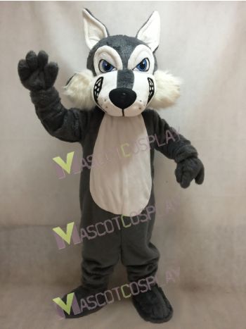 New Dark Grey Wolf Mascot Costume 