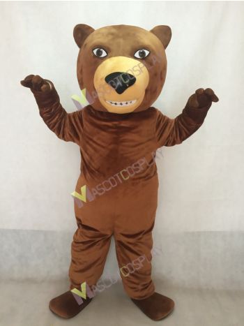 Animal Fierce Brown Grizzly Bear Mascot Costume