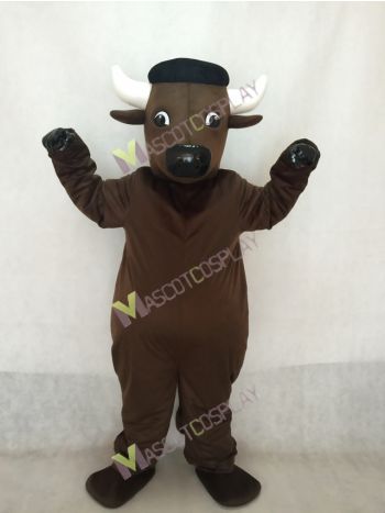 Bull Mascot Costume with White Horns