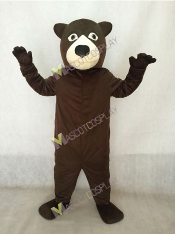 High Quality Realistic New Friendly Fat Brown Bear Mascot Costume