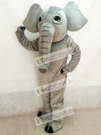 Adorable Realistic Elephant Mascot Costume