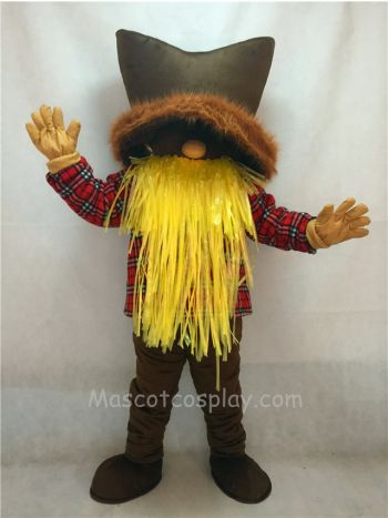 New Miner Mascot Costume with a Brown Hat
