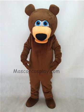 Cute Male Brown Bear Adult Mascot Costume