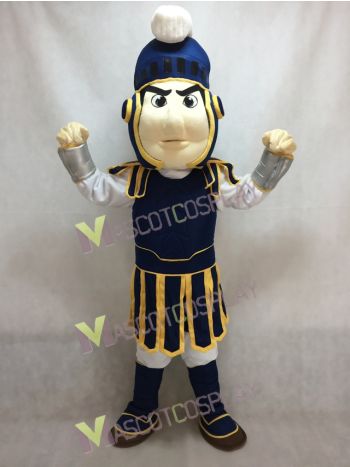 Custom Color Dark Blue with Yellow Edge Spartan Trojan Knight Sparty Mascot Costume  