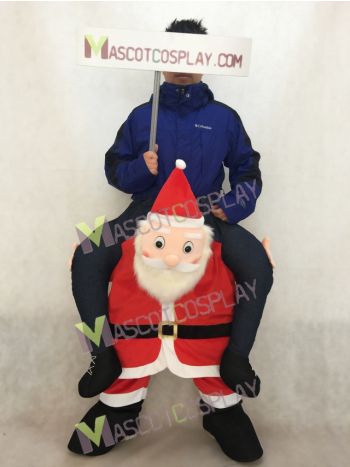 Piggyback Santa Claus Carry Me Ride Father Christmas Mascot Costume