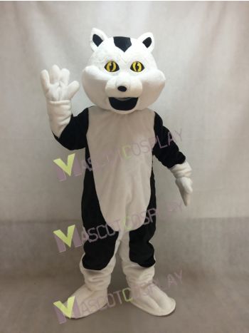White Carlisle Cat Mascot Costume
