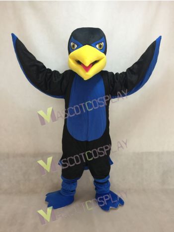 New Black and Blue Hawk Falcon Mascot Costume 