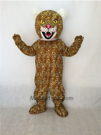 Fierce Yellow Leopard Mascot Costume