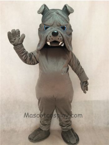 Gray Bulldog Dog Mascot Costume