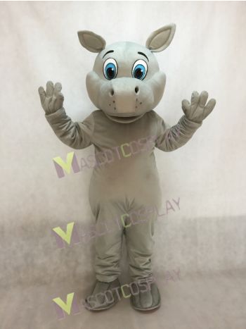 Grey Hippo Hippopotamus Mascot Costume