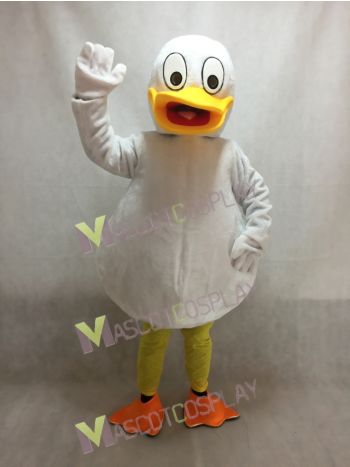 White Duck Mascot Costume with Yellow Beak