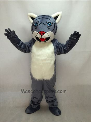 Cute New Gray Wildcat Cub Mascot Costume