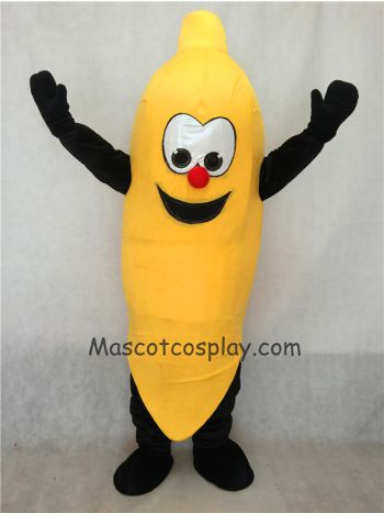 Happy Yellow Banana Mascot Costume