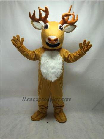 Cute New Long Horn Deer Mascot Costume