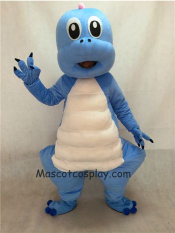 Cute Blue Dragon Cute Cartoon Dinosaur Mascot Costume 