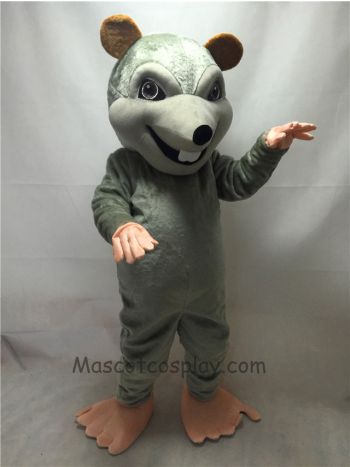 New Gray Rink Rat Mascot Costume 