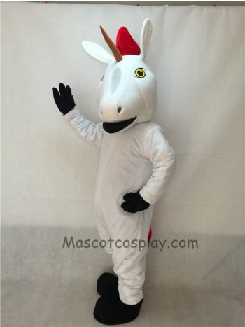 Cute New White Unicorn Mascot Costume 